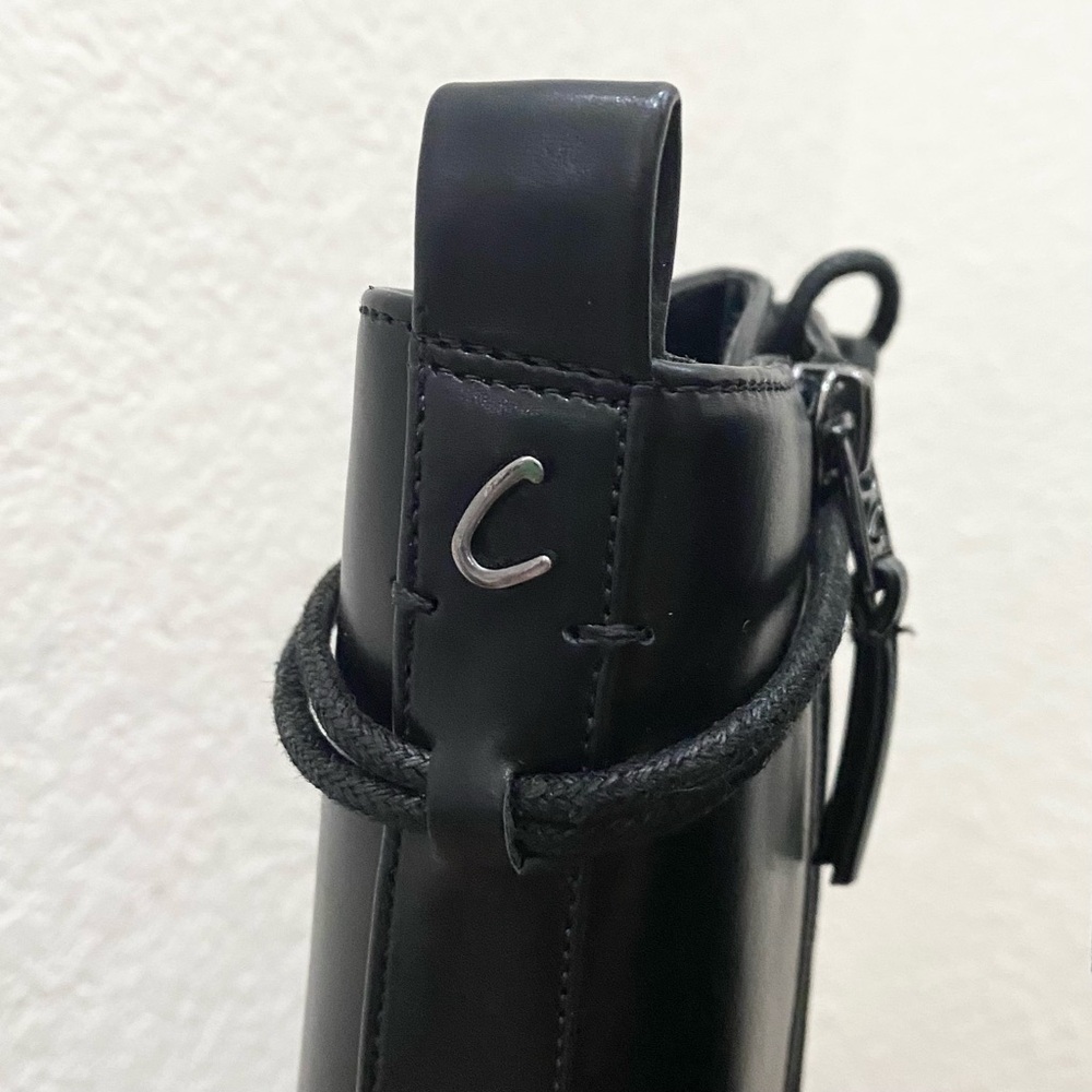 CIRCUS by Sam Edelman SLATER Black Faux Leather Lace-up Platform Combat Boots 8 - Picture 14 of 16
